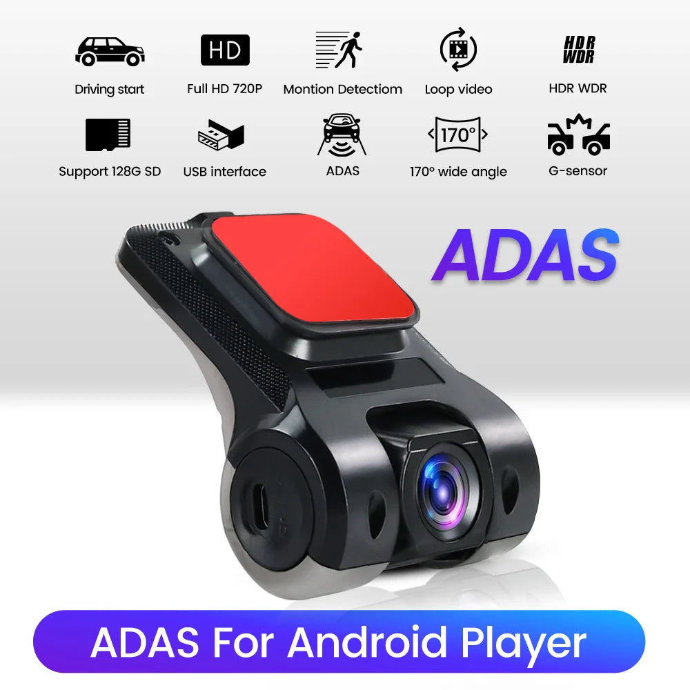 ADAS Dash Cam 170 degree wide angle